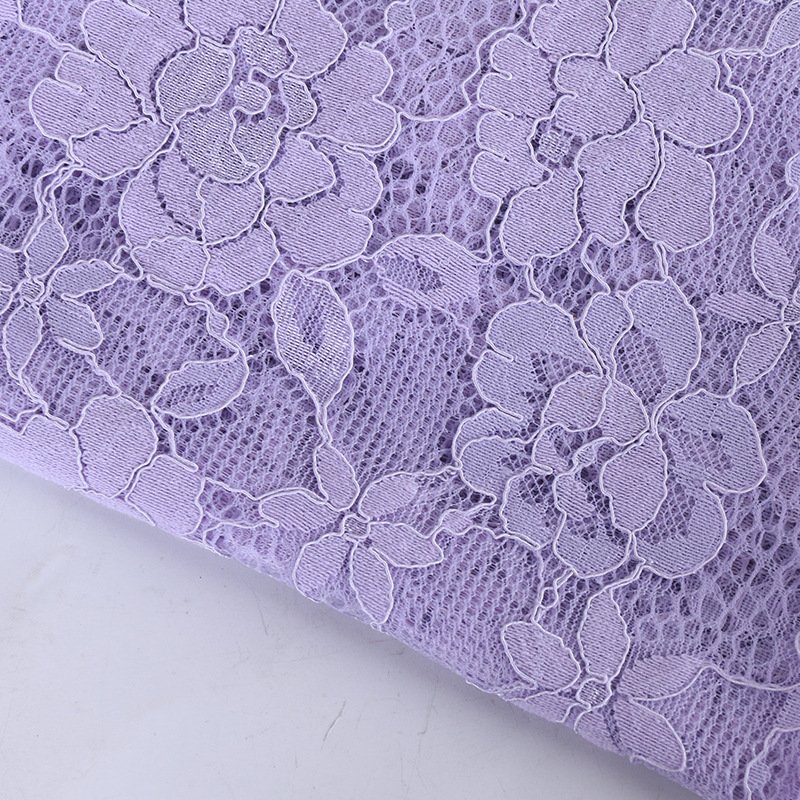 Cutwork Eyelet Solid Nylon Lace Fabric for Apparel Wholesale Supplier