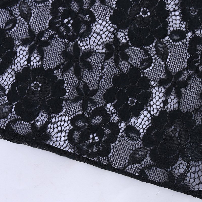 Cutwork Eyelet Solid Nylon Lace Fabric for Apparel Wholesale Supplier 8