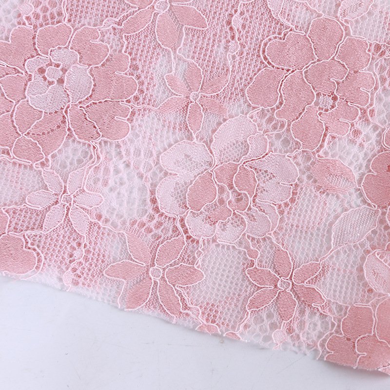 Cutwork Eyelet Solid Nylon Lace Fabric for Apparel Wholesale Supplier 9