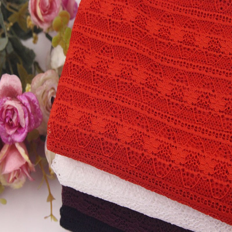 Lace Fabric Stripe Curtain Warp Knit Wholesale Supplier