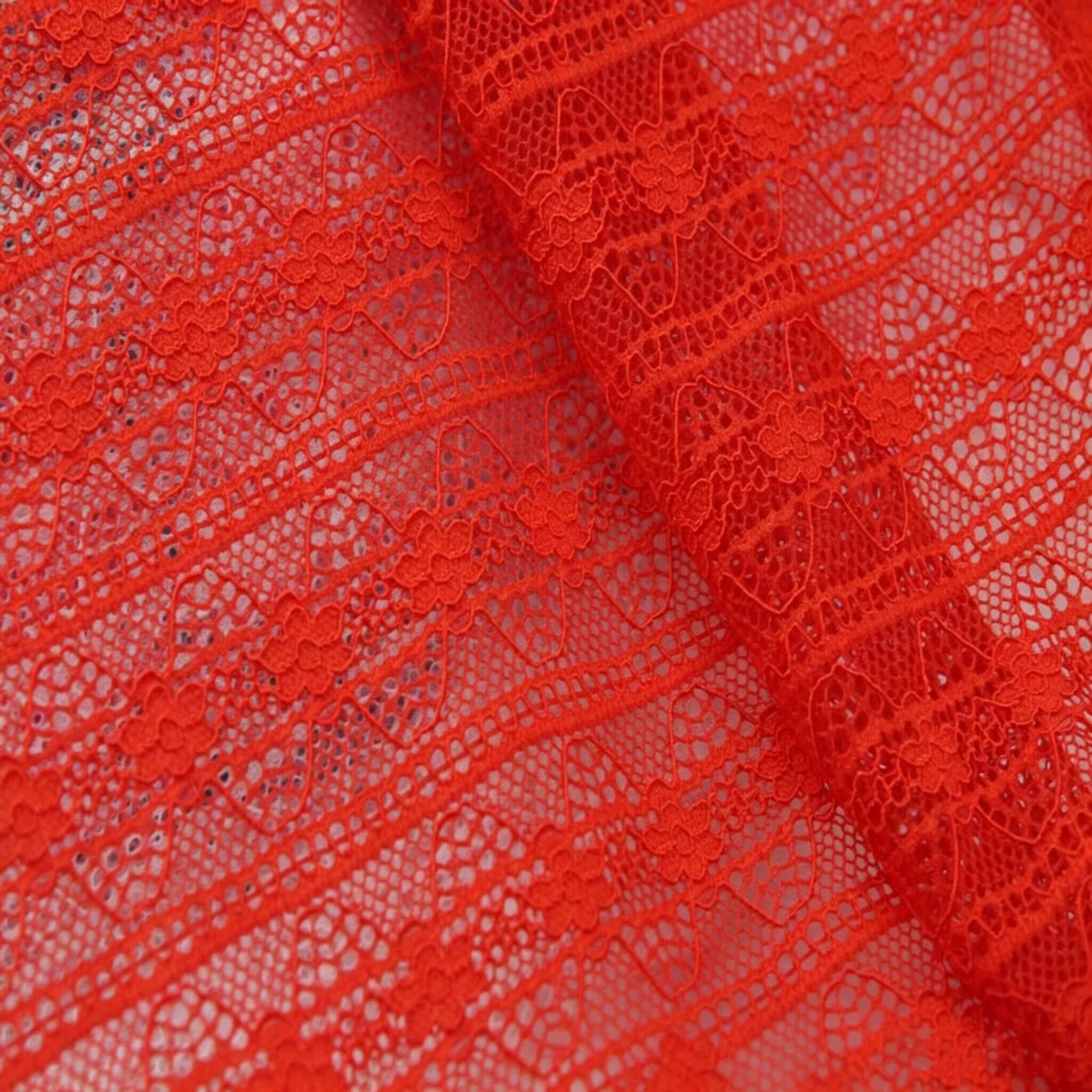 Lace Fabric Stripe Curtain Warp Knit Wholesale Supplier 5