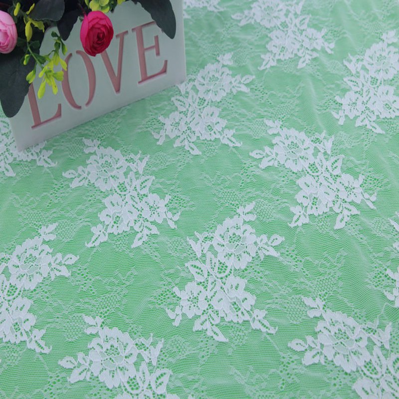 Lace Trim Scallop Edge Eyelash Nylon Lace Fabric for Bridal Wholesale