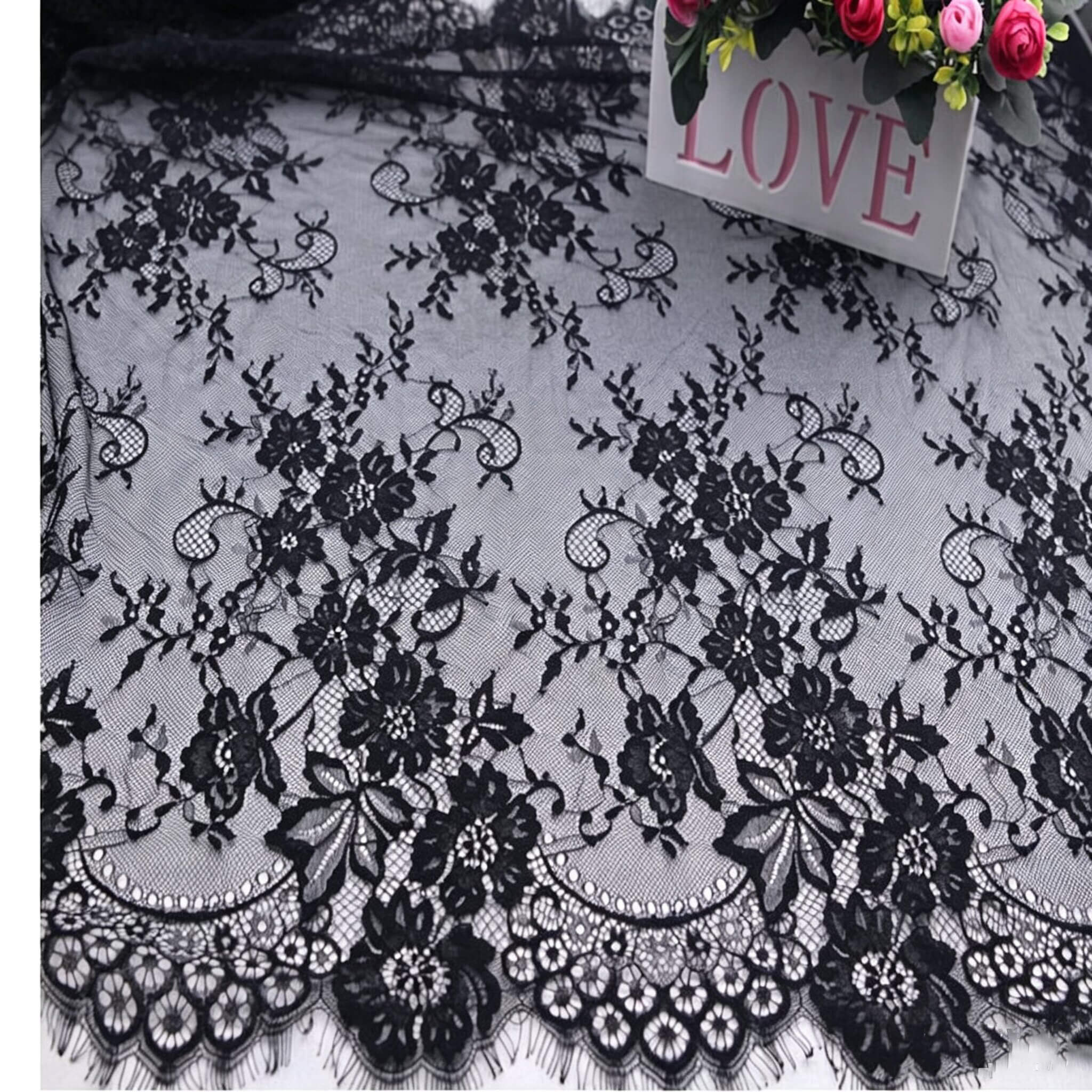 Eyelash Lace Eyelash Lingerie Nylon Lace Fabric for Lingerie Wholesale