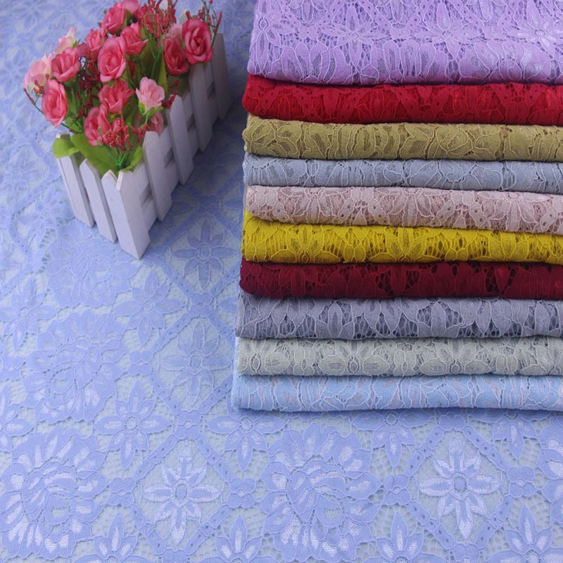 Tablecloth Nylon Warp Knit Lace Fabric Wholesale Supplier