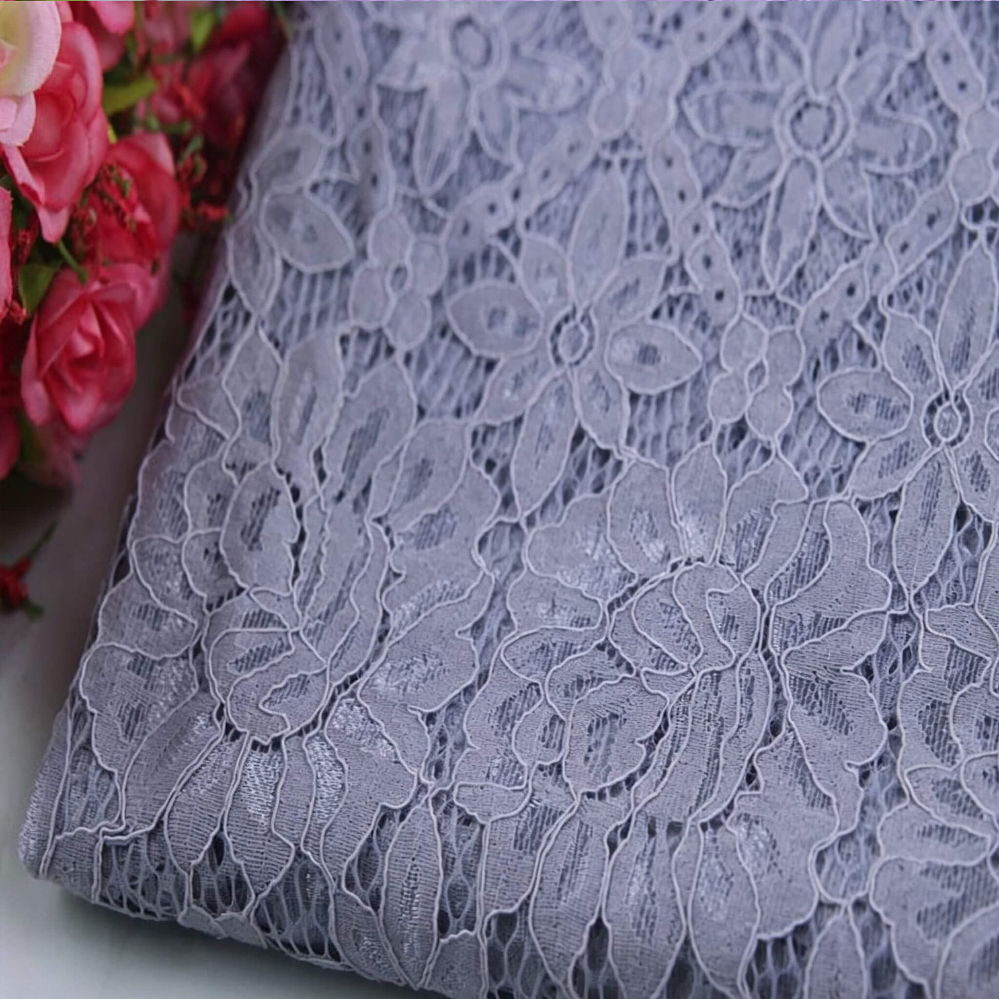 Tablecloth Nylon Warp Knit Lace Fabric Wholesale Supplier 8