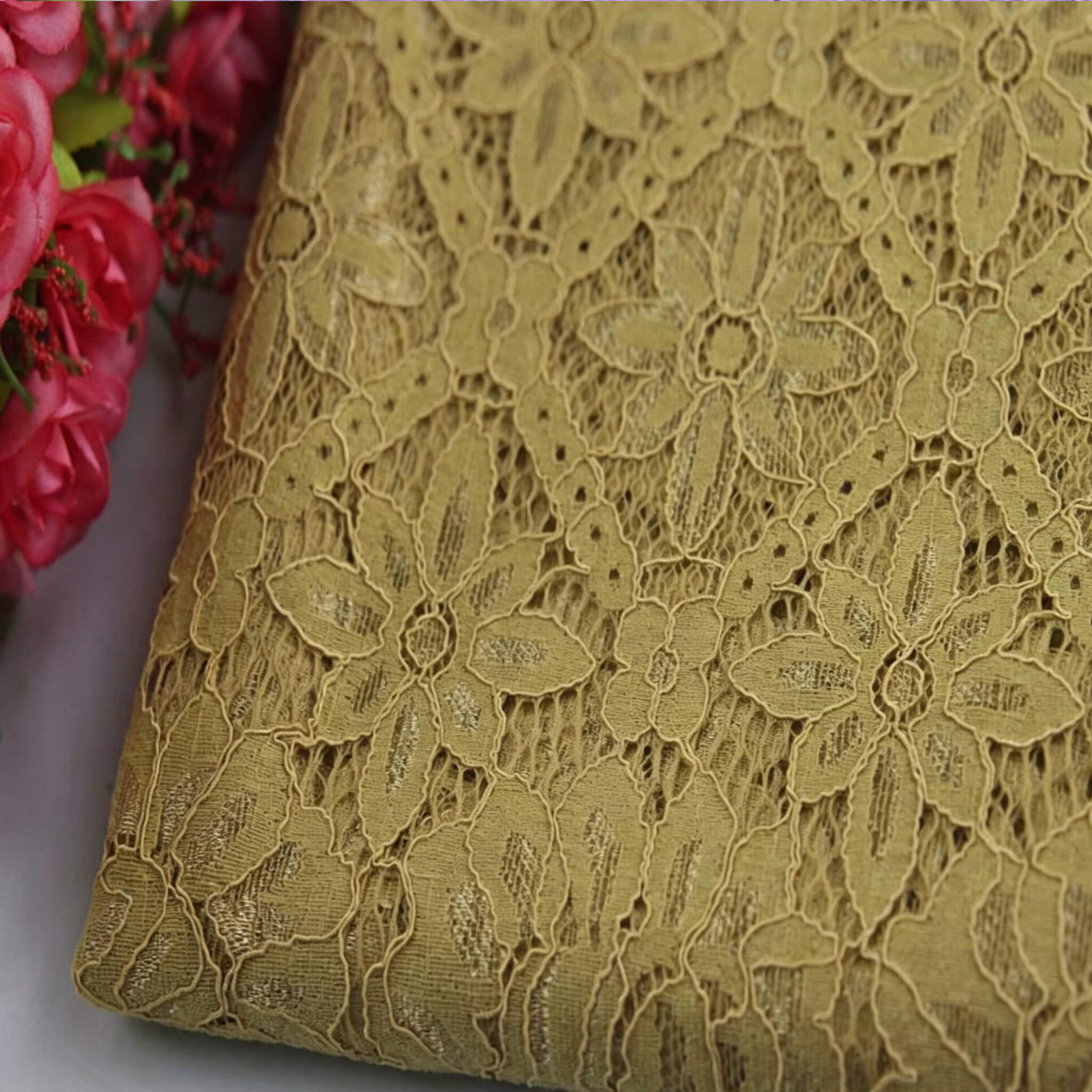 Tablecloth Nylon Warp Knit Lace Fabric Wholesale Supplier 9