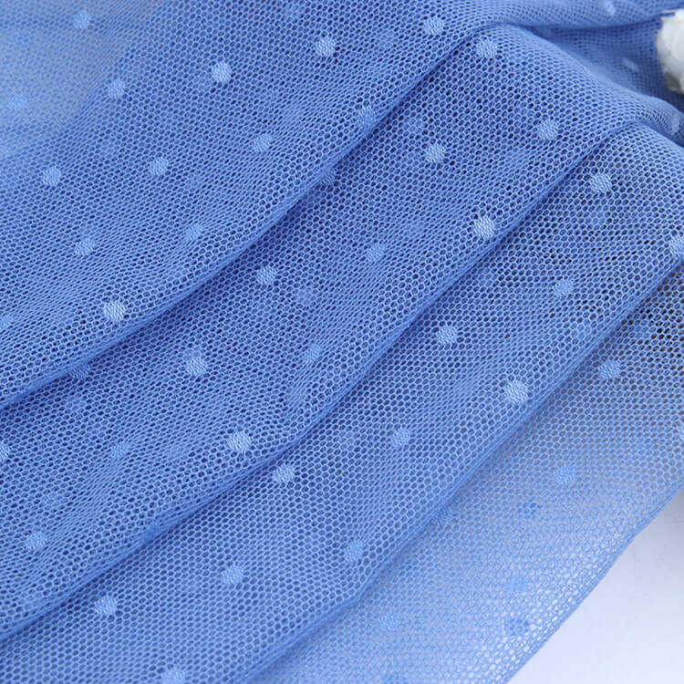 40g Dress Polka Dot Eyelet Nylon Warp Knit Mesh Fabric for Dress Whole
