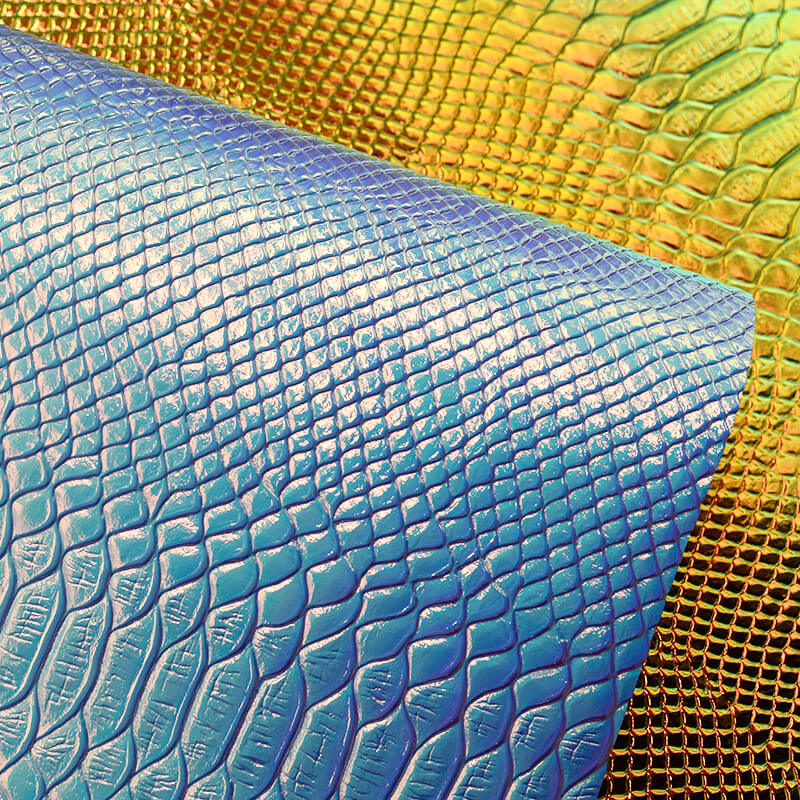 Iridescent Holographic Faux Leather PU Leather Fabric for Handbag Whol 3