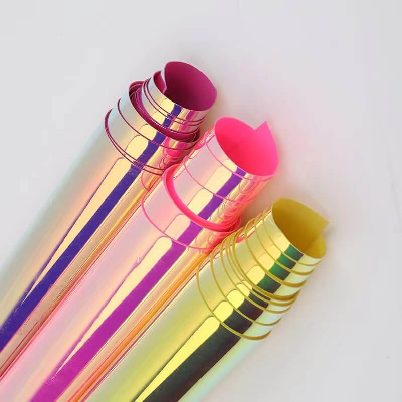Gradient Rainbow Iridescent PVC PVC Fabric Wholesale Supplier 3