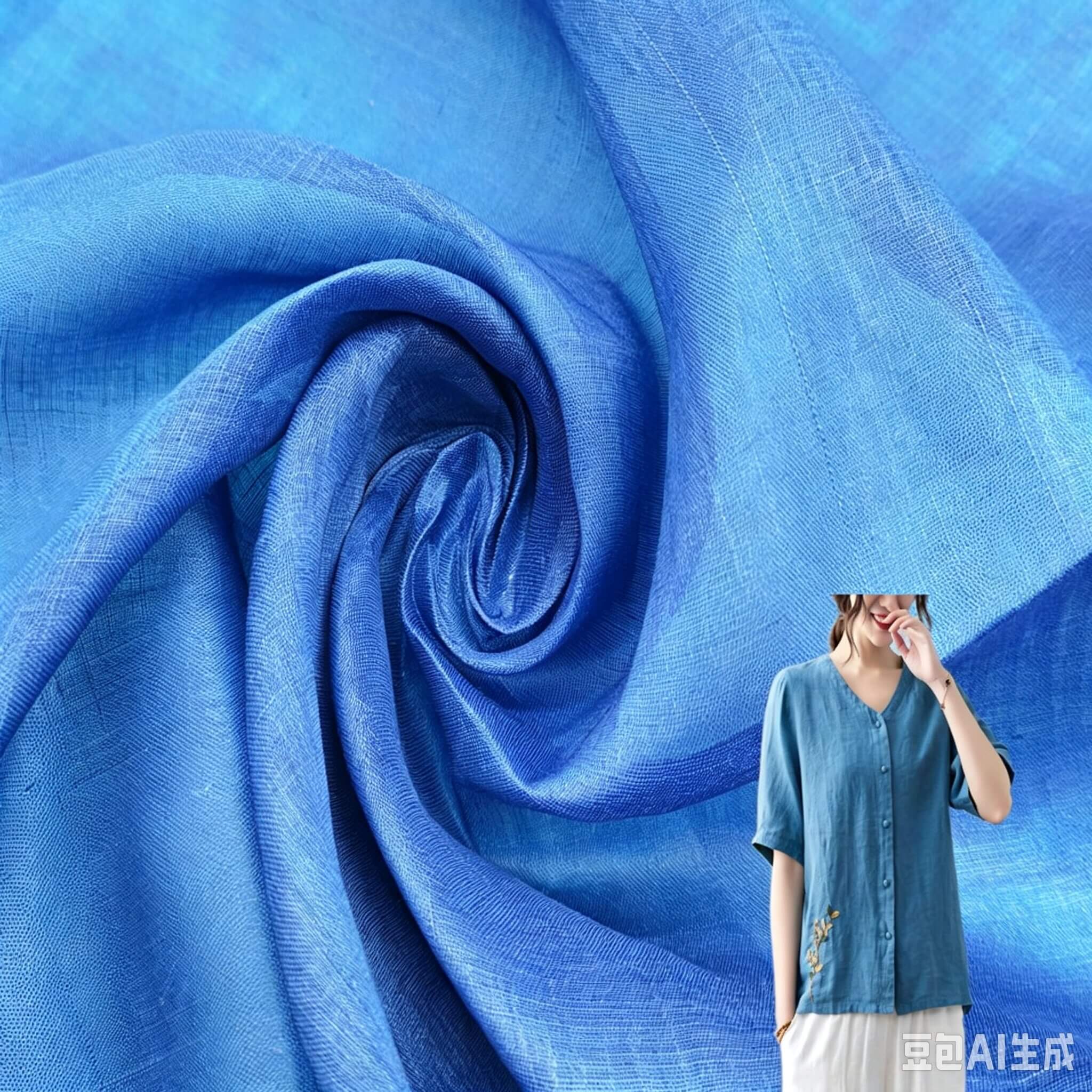 100-count Dress Ramie Woven Fabric for Dress Wholesale Supplier