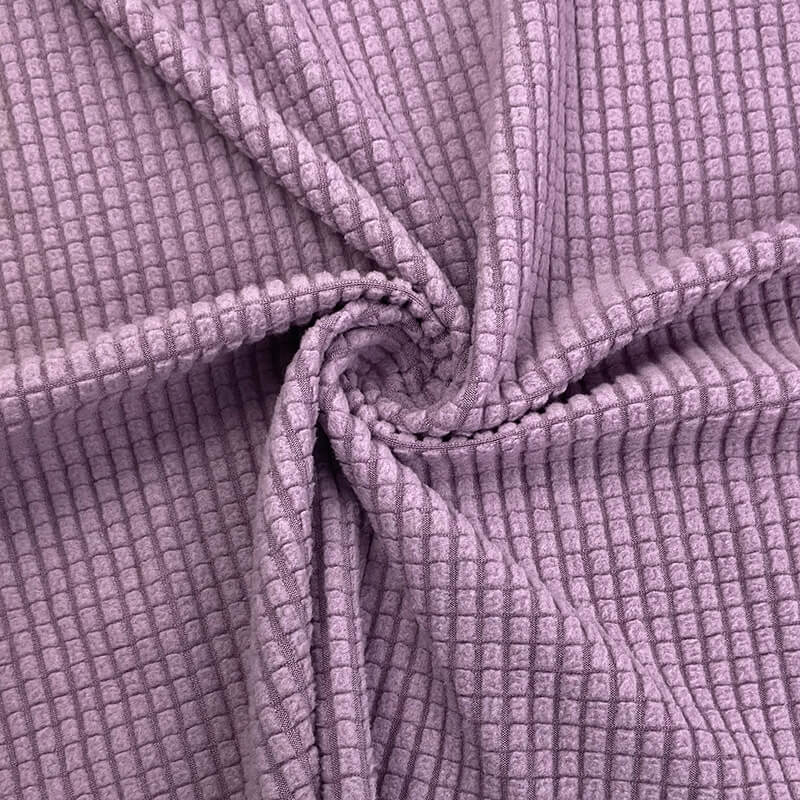 Plaid Jacquard Sofa Polar Fleece Knit Sofa Upholstery Fabric for Sofa