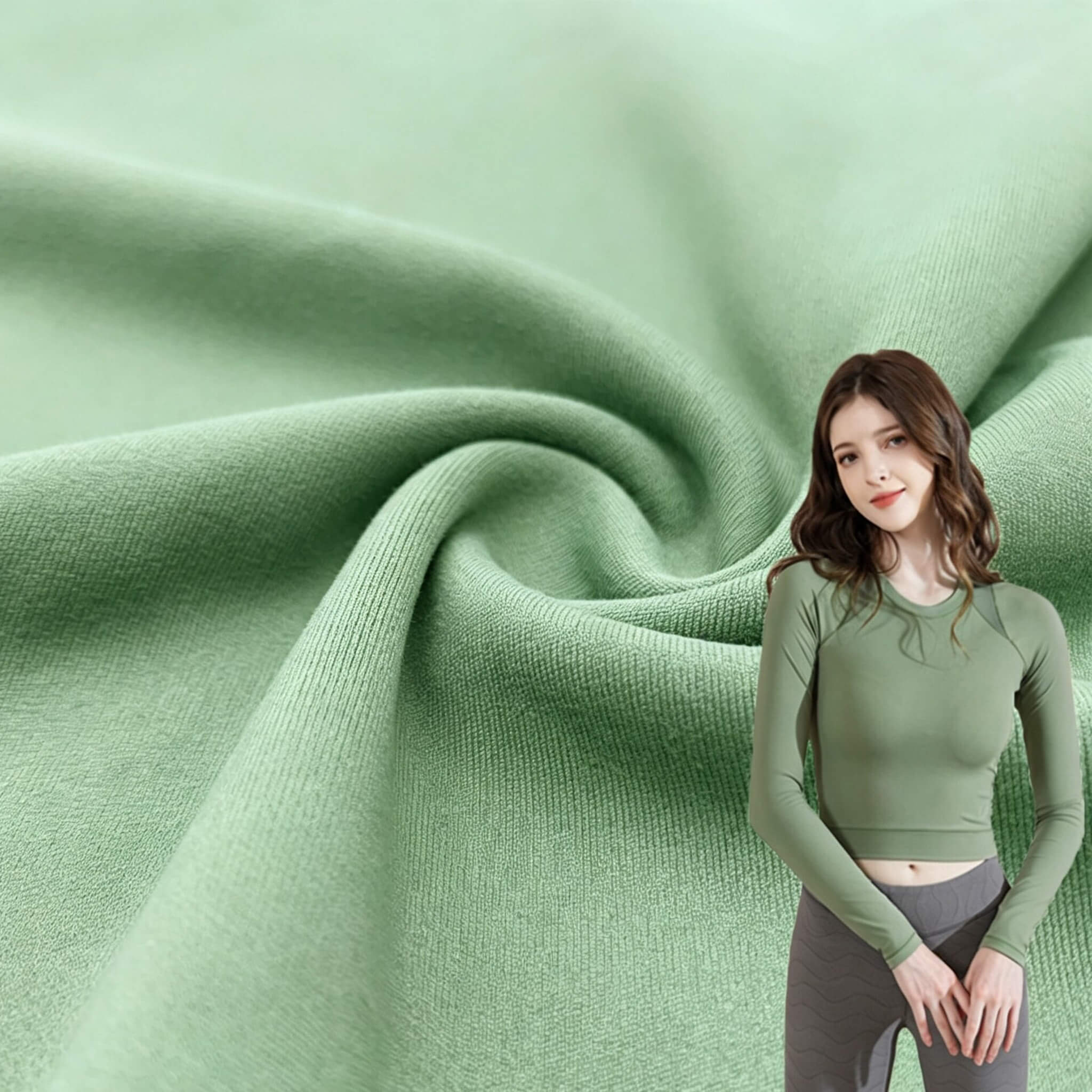 Yoga Sport Polyester Knit 4-Way Stretch Fabric for Yoga Wear Wholesale