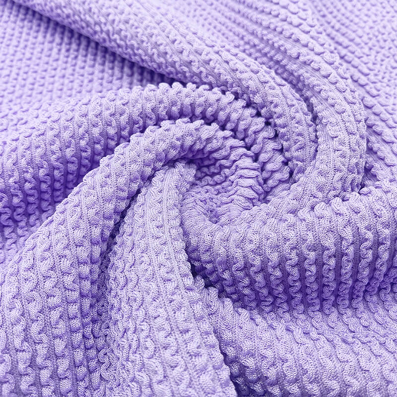 Wave Jacquard Sport Polyester Knit 4-Way Stretch Fabric for Sportswear