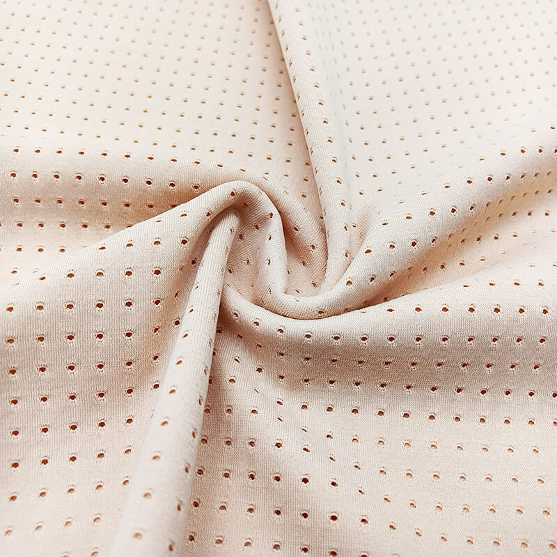 Eyelet Matte Yoga Nylon Knit 4-Way Stretch Fabric for Yoga Wear Wholes