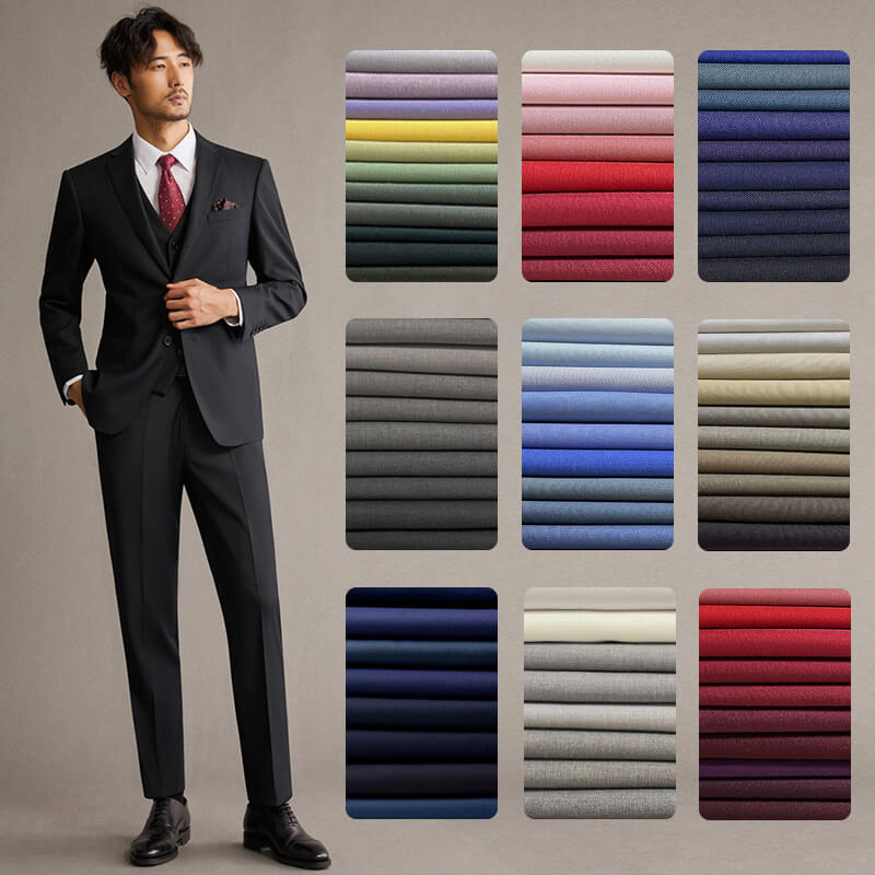 360g Polyester Viscose Blend Woven Twill Fabric for Suit Wholesale Sup