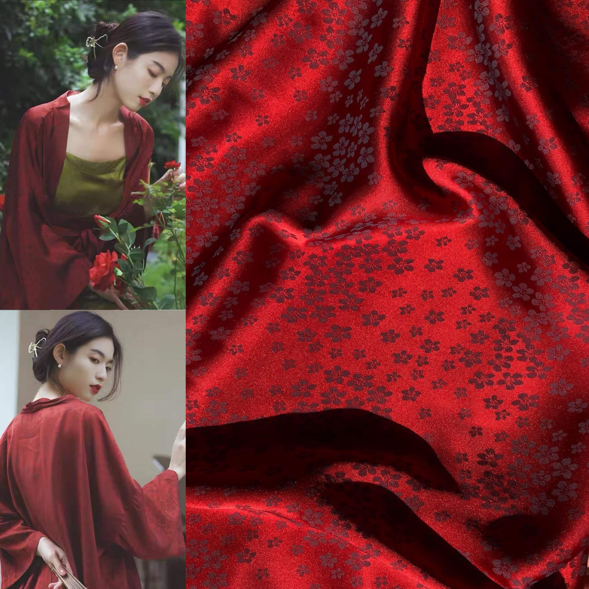 Ethnic Dress Jacquard Polyester Viscose Blend Woven Twill Fabric for D