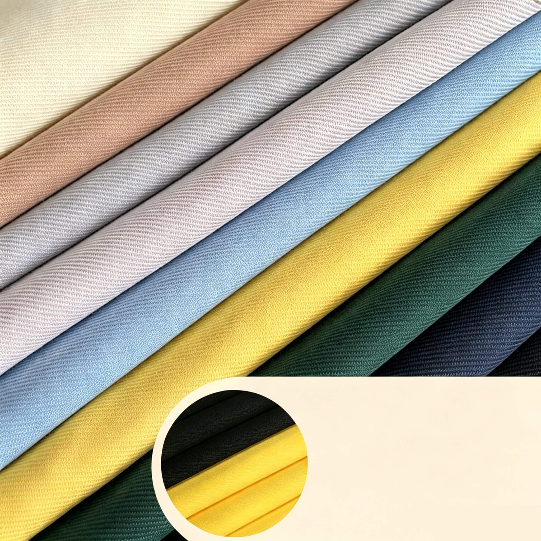 Matte Workwear Polyester Viscose Blend Woven Twill Fabric for Trench C