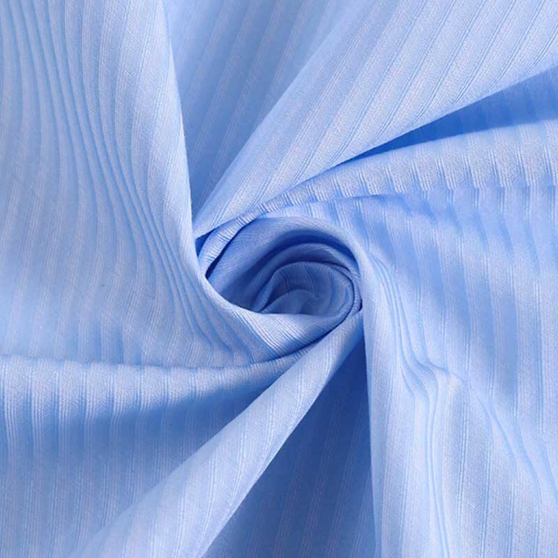 Jacquard Polyester Cotton Blend Woven Twill Fabric for Blouse Wholesal 5