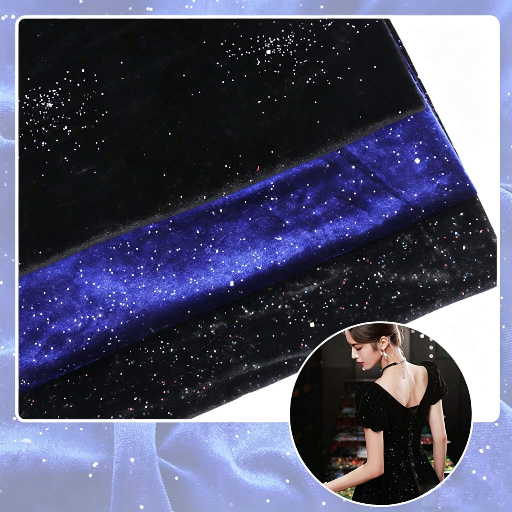 Dress Foil Evening Polyester Warp Knit Fabric for Dress Wholesale Supp