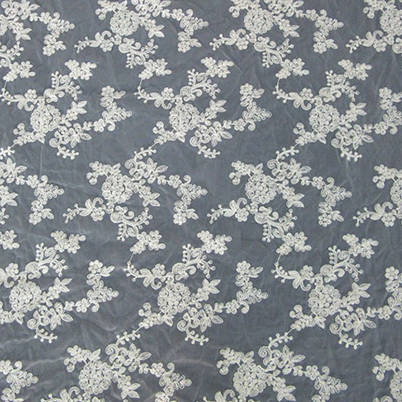 All-Over Lace All-Over Lace Trim Polyester Sequin Fabric for Apparel W