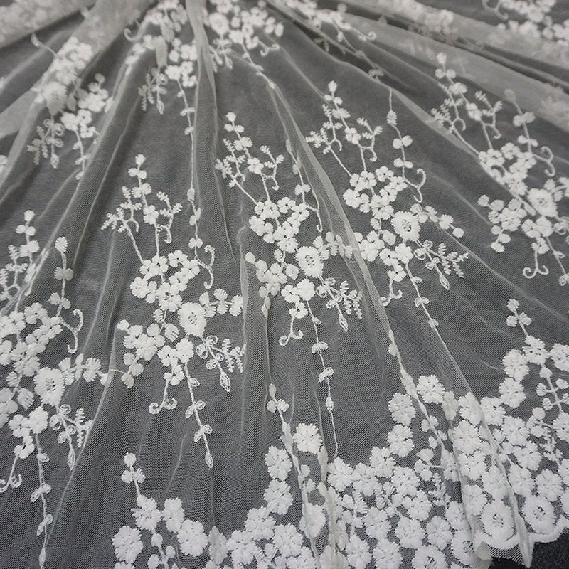 Evening Lace Trim Polyester Sequin Fabric for Bridal Wholesale Supplie 3