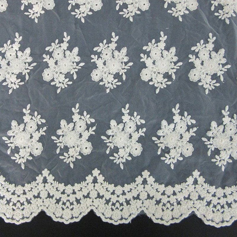 Lace Trim Polyester Sequin Fabric for Apparel Wholesale Supplier 3