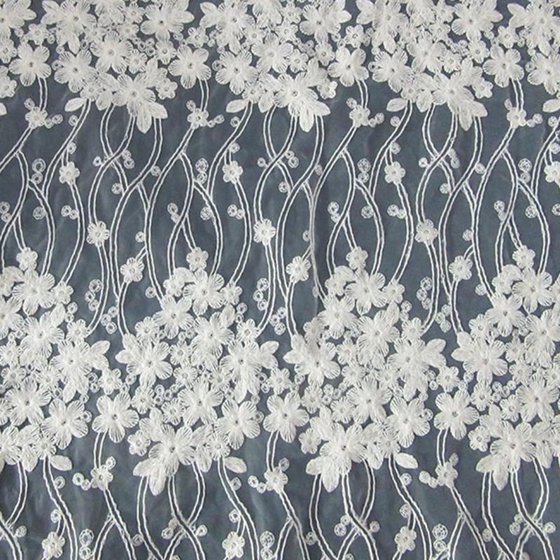All-Over Lace All-Over Cotton Thread 100% Cotton Sequin Fabric for Bri