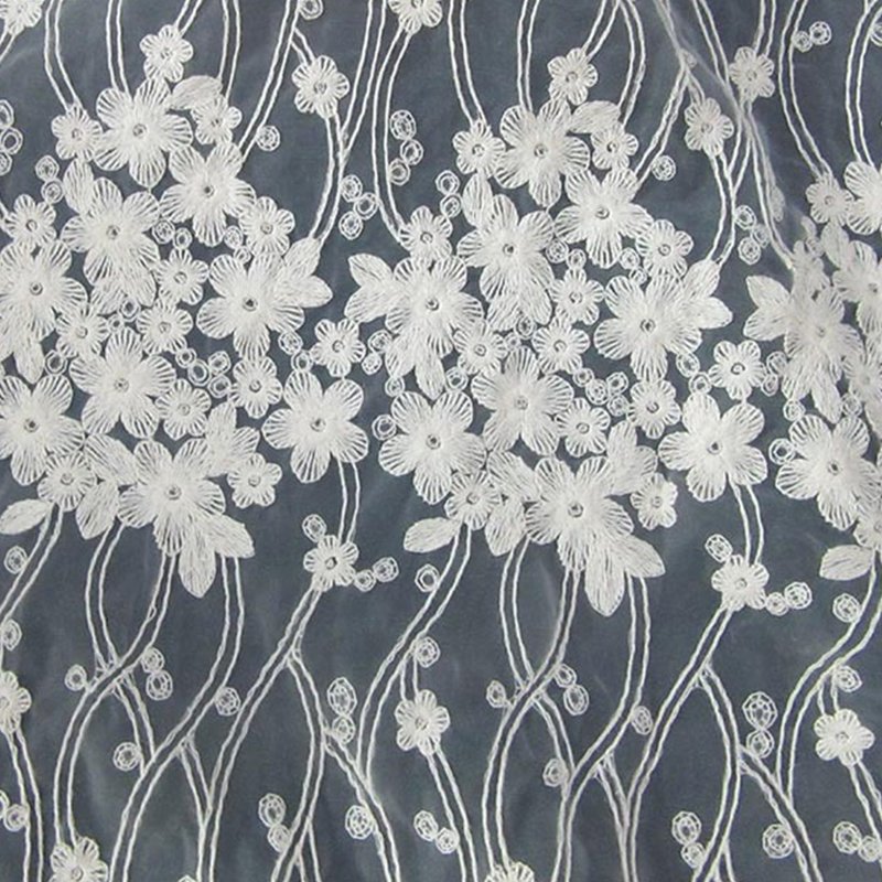 All-Over Lace All-Over Cotton Thread 100% Cotton Sequin Fabric for Bri