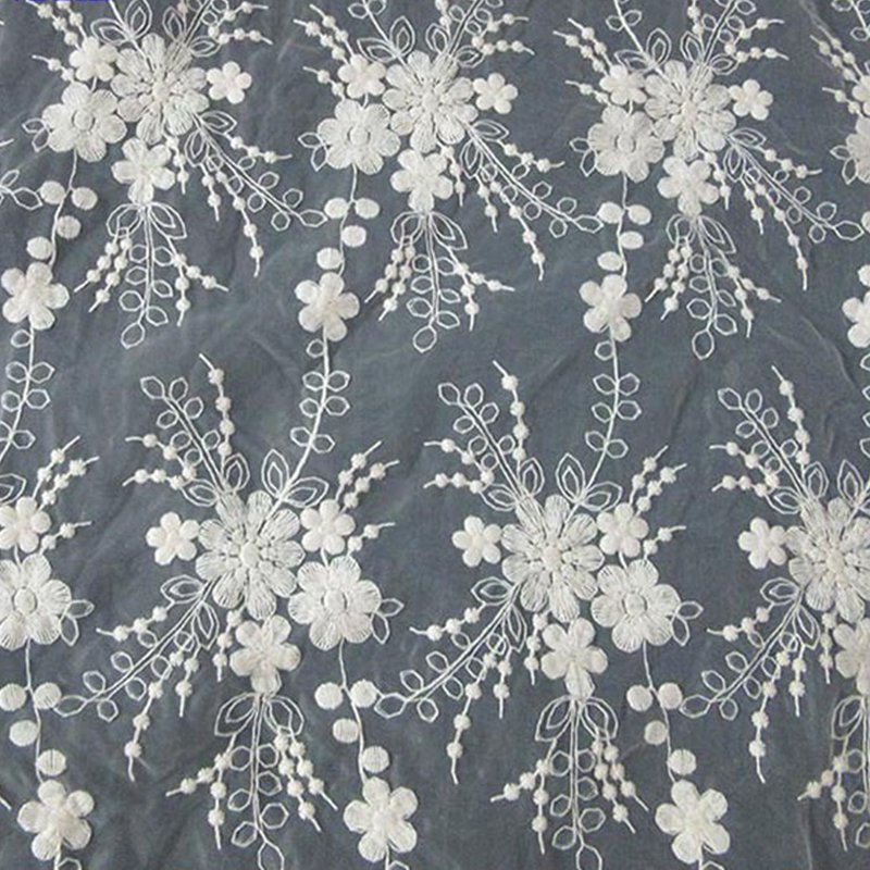 All-Over Lace Trim Polyester Sequin Fabric for Apparel Wholesale Suppl