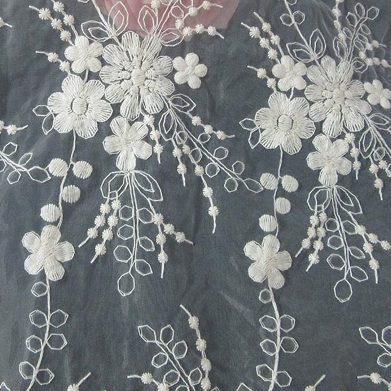 All-Over Lace Trim Polyester Sequin Fabric for Apparel Wholesale Suppl