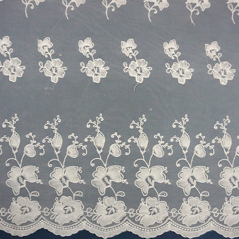 Embroidered Fabric Dress Large Floral Polyester Sequin Fabric for Wome