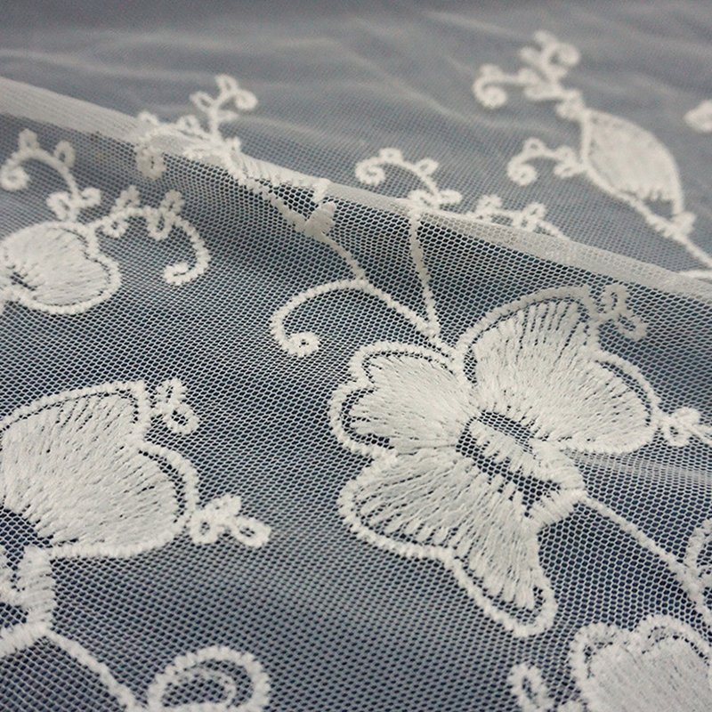Embroidered Fabric Dress Large Floral Polyester Sequin Fabric for Wome