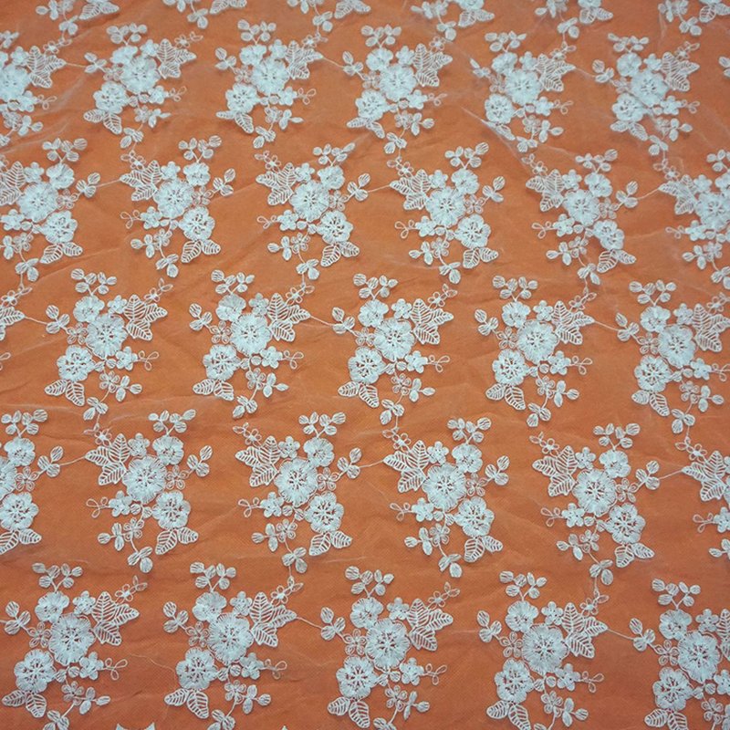 Lace Fabric DIY All-Over Polyester Warp Knit Sequin Fabric for Bridal