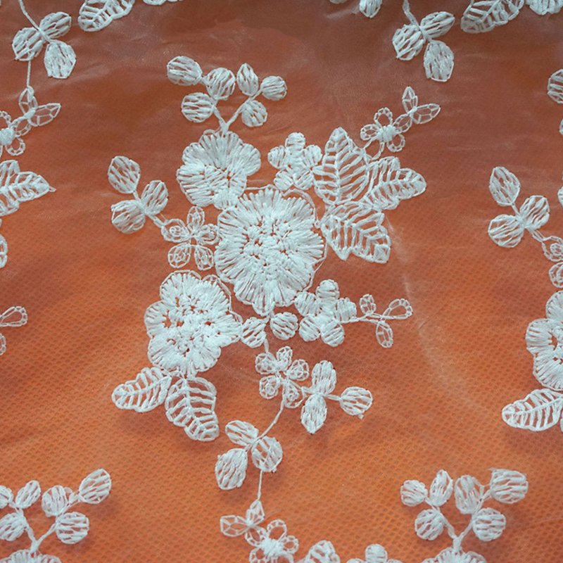 Lace Fabric DIY All-Over Polyester Warp Knit Sequin Fabric for Bridal