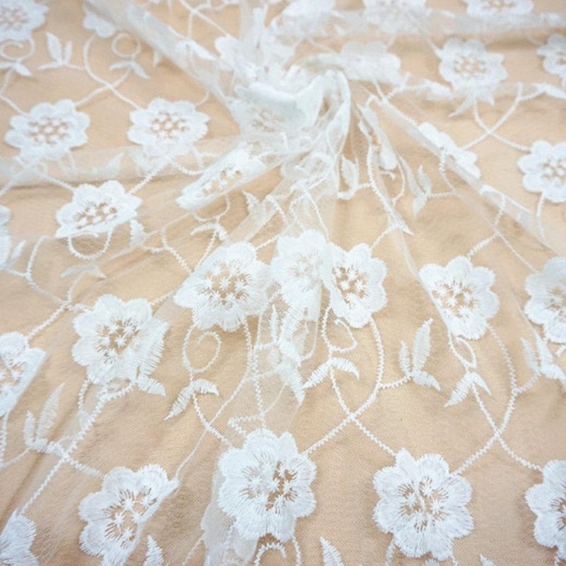 Lace Trim Milk Silk Water Soluble Polyester Sequin Fabric for Apparel