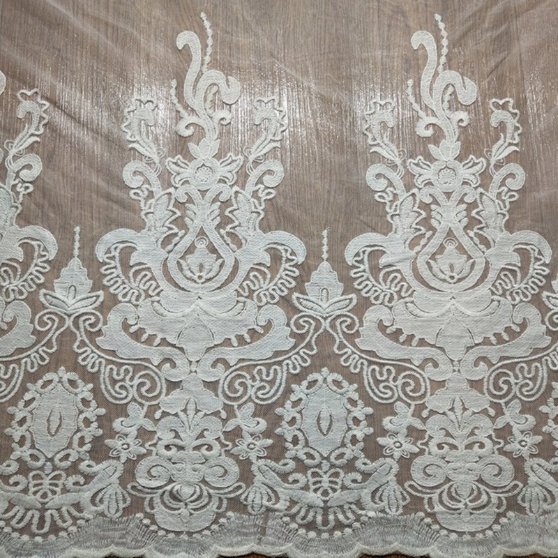 Water Soluble Lace Double Edge Lace Lace Fabric Polyester Sequin Fabri