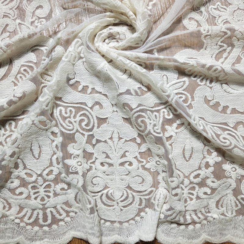 Water Soluble Lace Double Edge Lace Lace Fabric Polyester Sequin Fabri