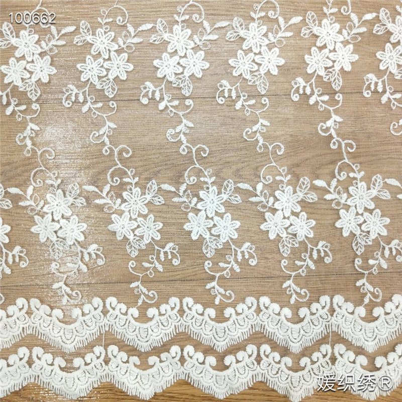Lace Trim Dress Kids Polyester Sequin Fabric for Women's Wear Wholesal 6