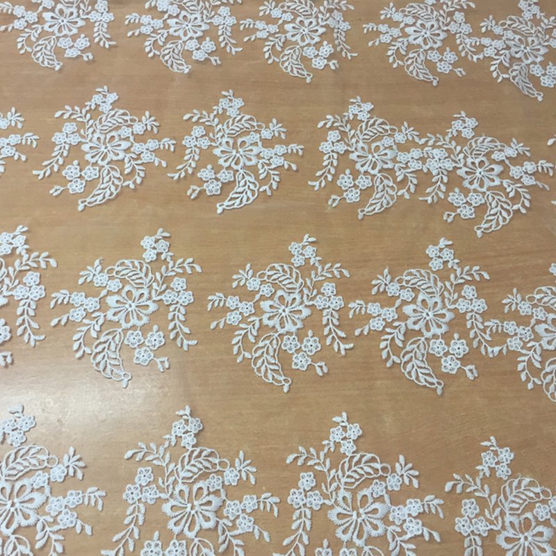 Embroidered Lace Water Soluble Lace Embroidered Fabric Polyester Sequi