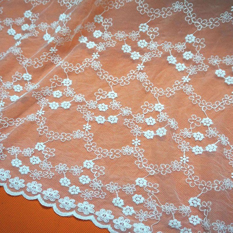 Water Soluble Lace Milk Silk Water Soluble Polyester Sequin Fabric for