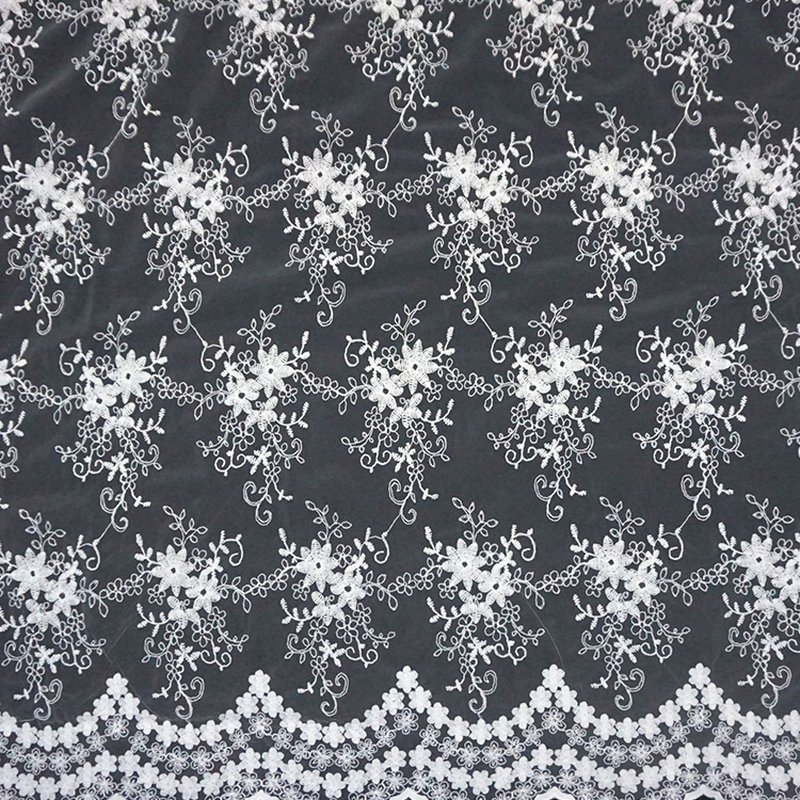 Lace Trim Lace Fabric Milk Silk Polyester Sequin Fabric for Women's We