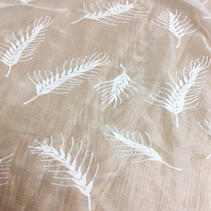 Embroidered Fabric Dress White Polyester Sequin Fabric for Women's Wea 5