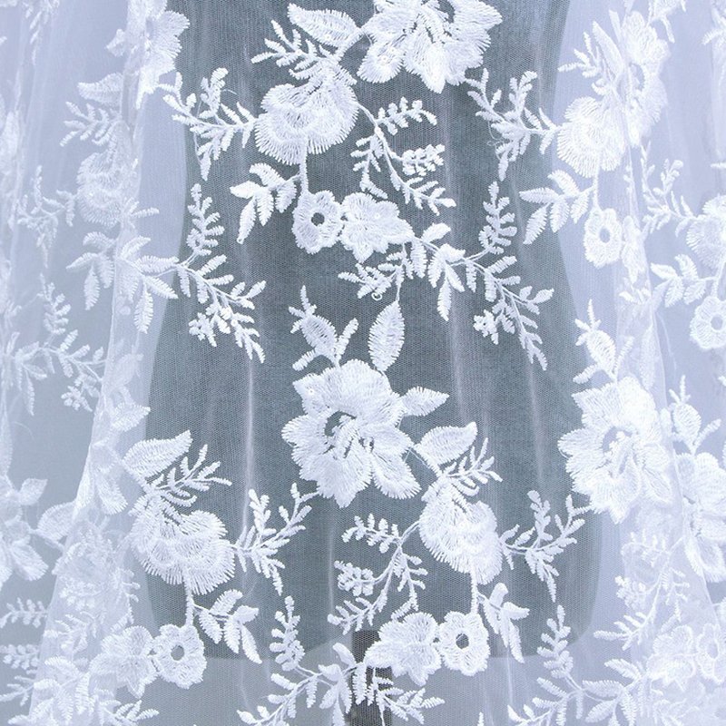 Embroidered Fabric Rose Sequin Polyester Sequin Fabric for Women's Wea 4
