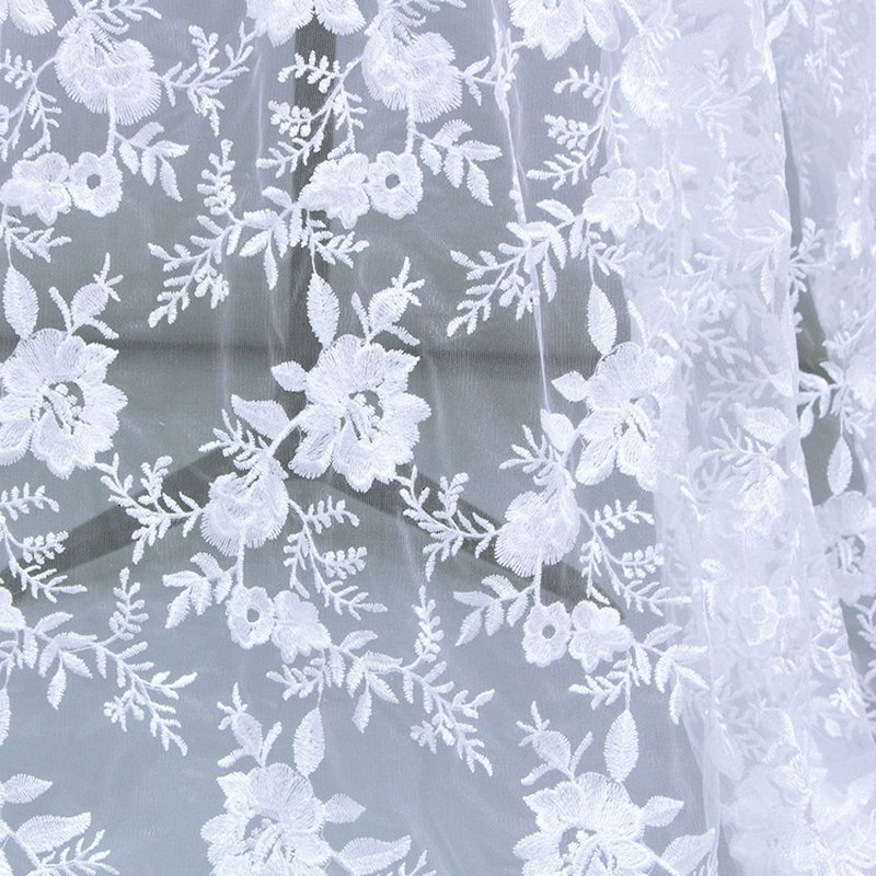 Embroidered Fabric Rose Sequin Polyester Sequin Fabric for Women's Wea 5