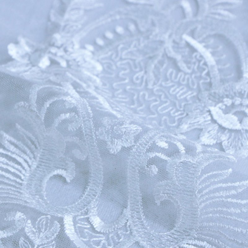 Dress Single Edge White Polyester Sequin Fabric for Women's Wear Whole 6
