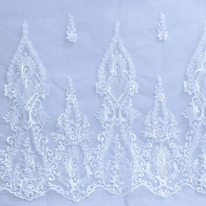 Dress Single Edge White Polyester Sequin Fabric for Women's Wear Whole 8