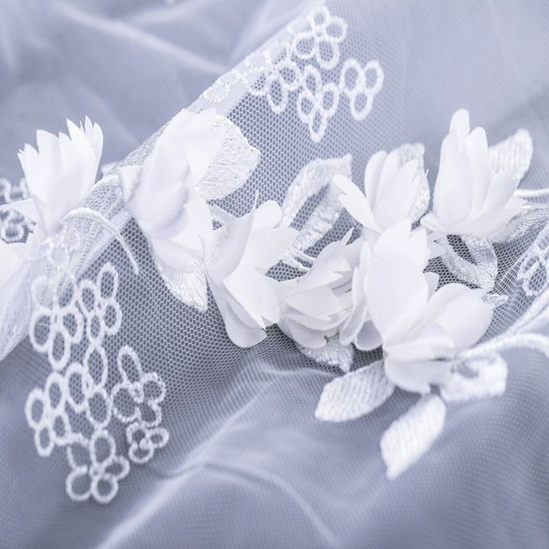 Embroidered Fabric Bridal Evening Polyester Sequin Fabric for Bridal W 4