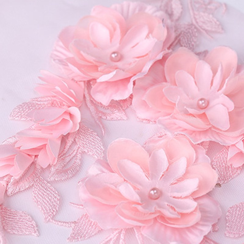 Embroidered Fabric Bridal Evening Polyester Sequin Fabric for Bridal W 7