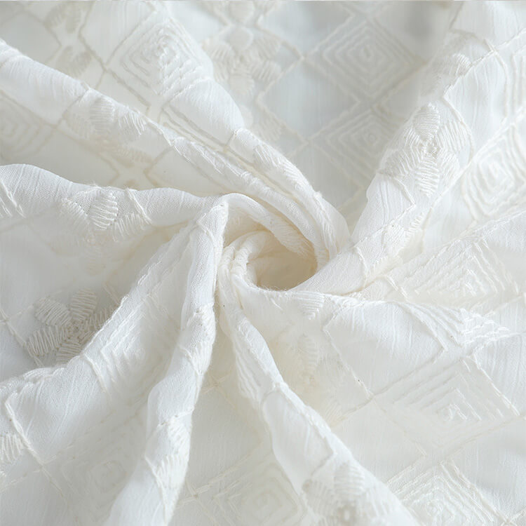 Embroidered Fabric All-Over Cotton Thread 100% Cotton for Women's Wear