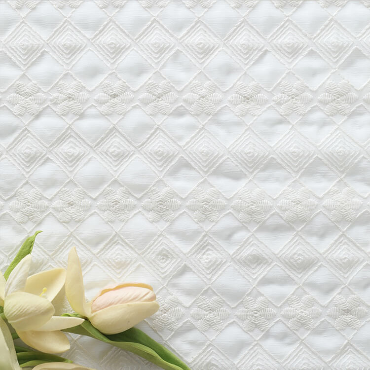 Embroidered Fabric All-Over Cotton Thread 100% Cotton for Women's Wear